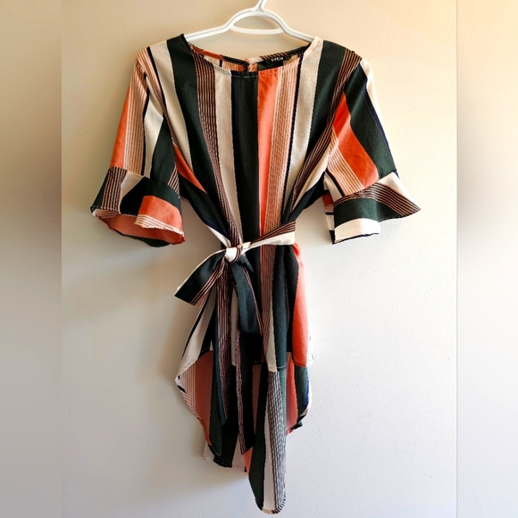 Shein High Low Striped Blouse XL - Picture 1 of 3